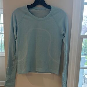 Lululemon Women's Light Blue Long Sleeve Top